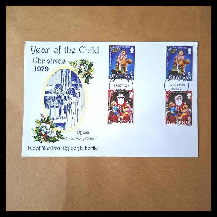 

GRATIS ONGKIR PRANGKO TEMA CHRISTMAS/NATAL 1979 YEAR OF THE CHILD. PRANGKO GUTTER PAIR. FDC ISLE OF MAN