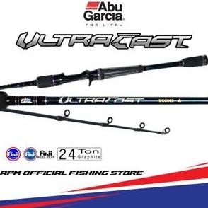BARU! ABU GARCIA ULTRACAST SPINNING-BAITCASTING ROD CARBON 24TON