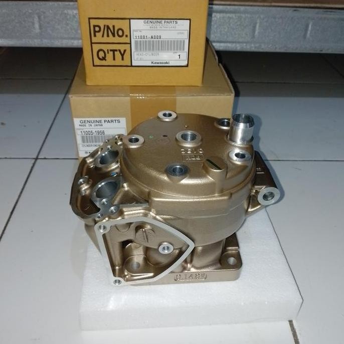 BLOK SEHER GOLD 1855 + CYLINDER HEAD PDK GOLD KAWASAKI NINJA RR ORI