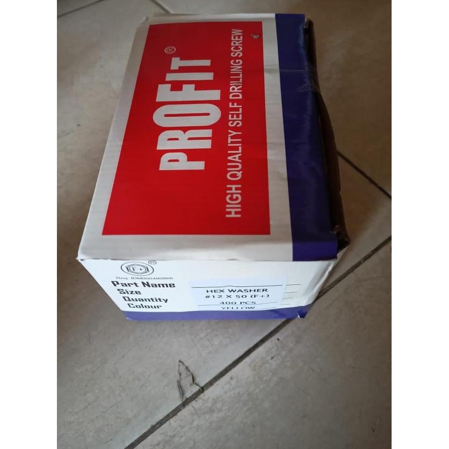 HOT SALE Sekrup/ skrup roofing 5 cm / 12 x 50 merek profit 1 dus @400pcs merek profit 12 x 50 roofin