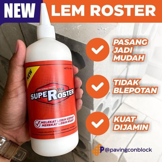 Lem Roster SuperRoster 600ml - Perekat Khusus Bata Roster Beton Ringan Anti Retak