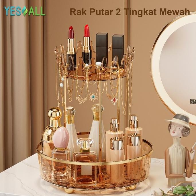 YESALL Rak Kosmetik aesthetic /tempat make up aesthetic / rak skincare aesthetic / nampan aesthetic 