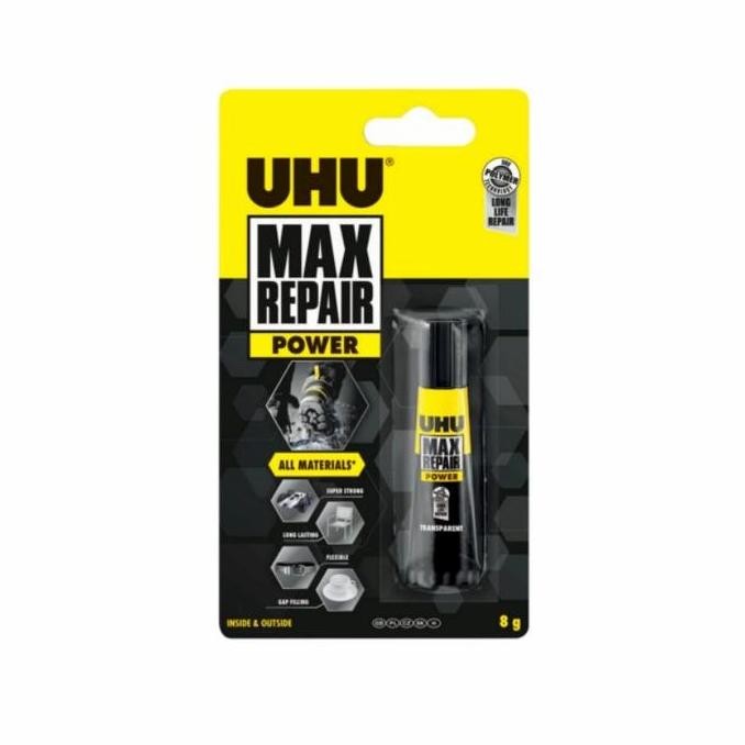 

UHU Max Repair 8gr Lem Serbaguna Super Kuat Besi Sepatu Kayu Kaca