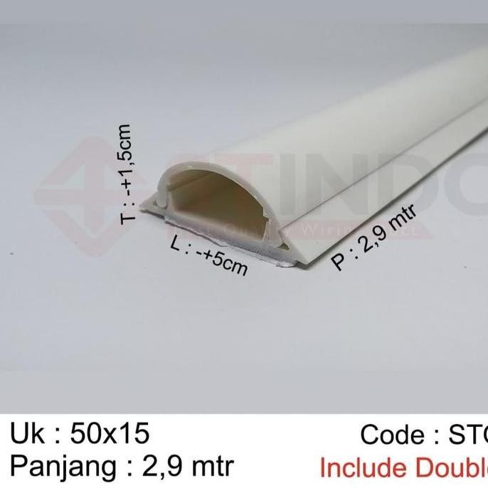 Kabel Duck/Floor Duck Lantai 50x15 + Lem | Penutup Kabel Jalur Lantai