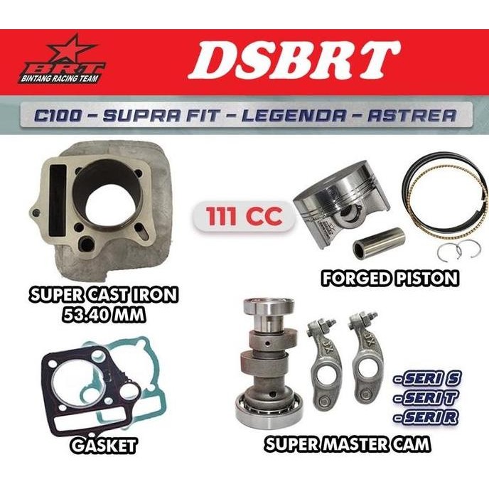 Paket Bore Up Blok & Cam BRT GRAND Supra X Fit Astrea WIN C100 Legenda