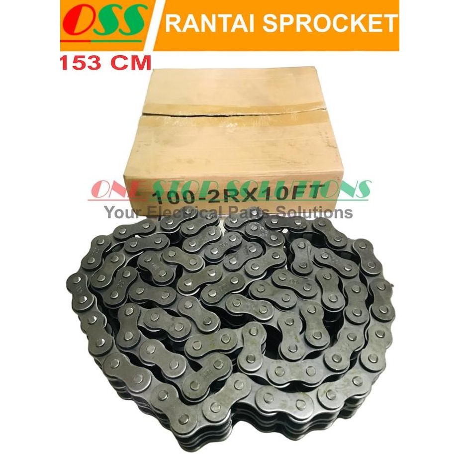 RANTAI SPROCKET RS100-2 / ROLLER CHAIN RS 100 - 2 DOUBLE