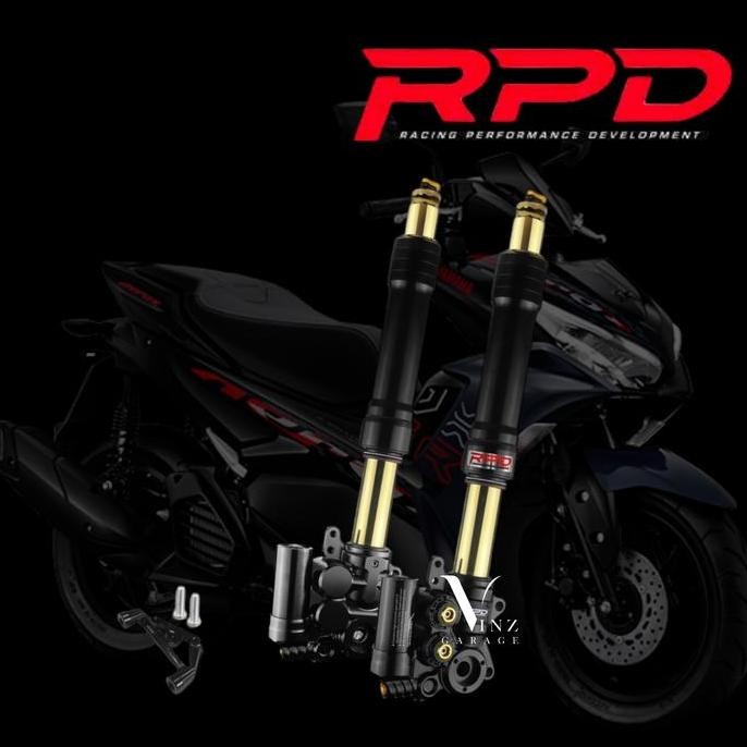 Shock USD Aerox ByD Gen 2 // Shock Upside Down Yamaha Aerox Black Series Bracket Radial Pitch 100 Mm