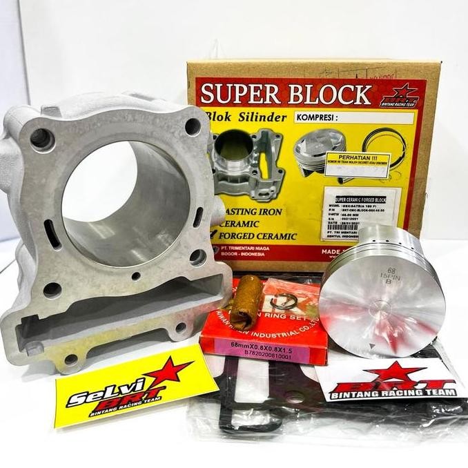 BLOK CERAMIC BRT PISTON FORGED SATRIA FU FI GSX 150 68 MM KERAMIK