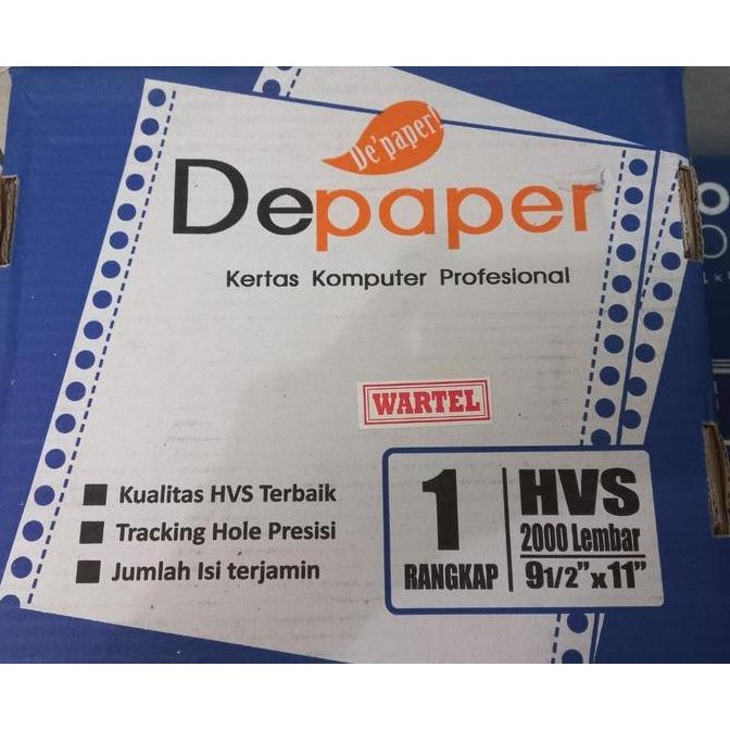

TERBARU! Continuous form 1 ply bagi 4 Depaper Wartel