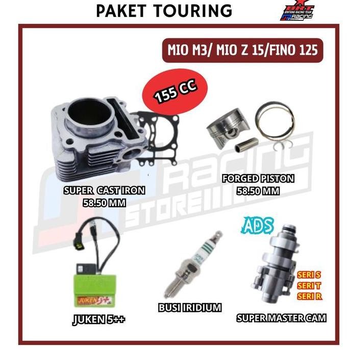 BRT Paket Touring 3-Bore UP MIO M3/MIO Z 125-Blok Piston-Cam ADS-Juken