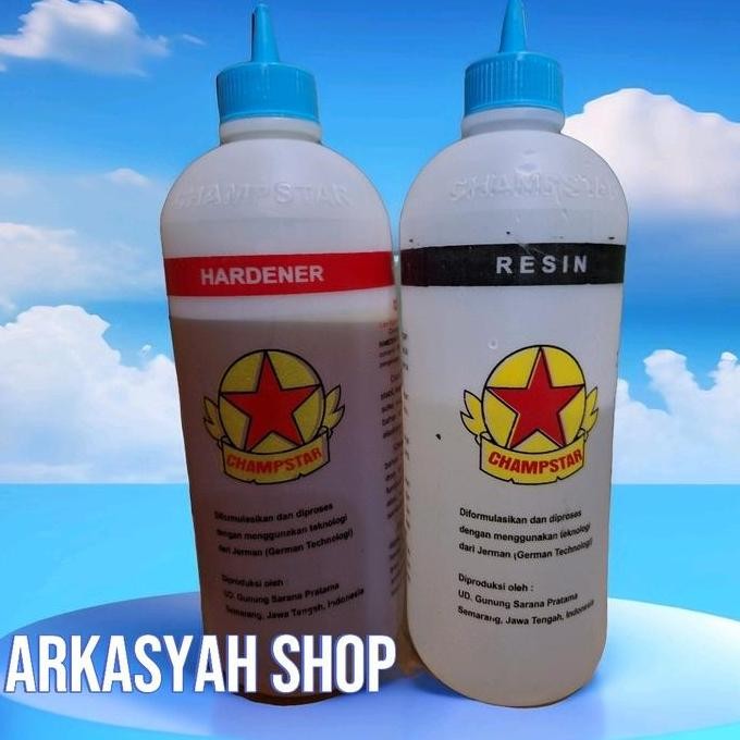 Lem Epoxy Hardener Resin 1Kg - Lem 2 Komponen Kayu Plastik Super Lengkap