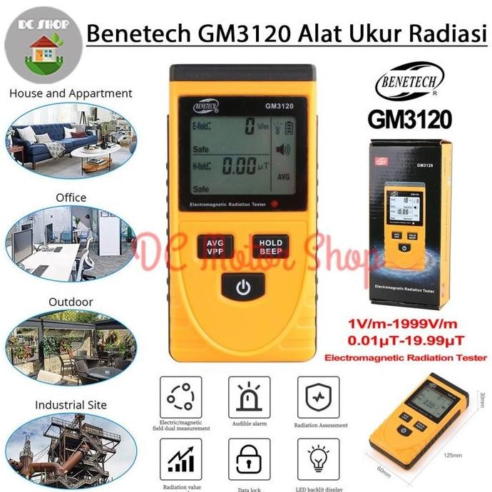 Benetech Gm3120 Alat Pendeteksi Radiasi Detektor Alat Ukur Radiasi Ori