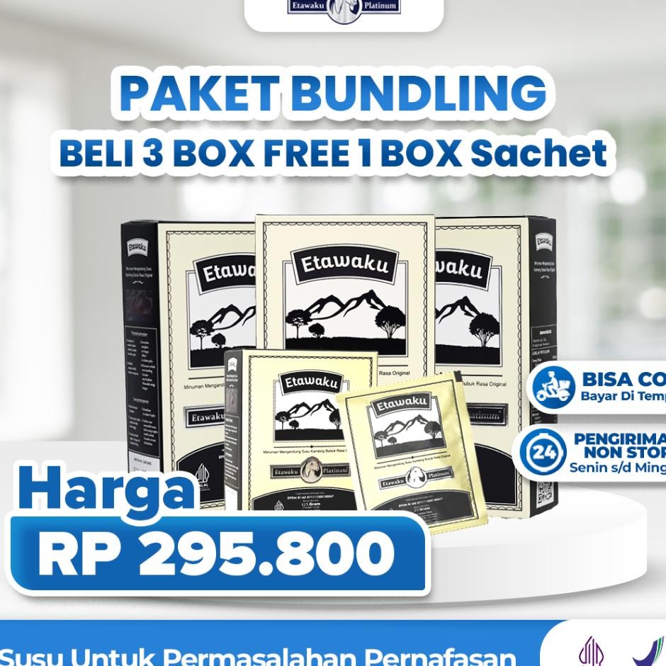 

Etawaku Platinum Susu Kambing Etawa Terbukti Ampuh Sembuhkan Masalah Pernafasan