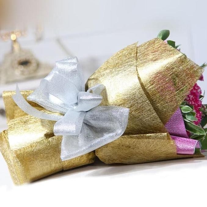 

Kertas Bungkus Bunga Wrapping Metallic Tissue Paper (1 Pack)