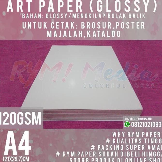 

Kertas Art Paper A4 120Gsm 1 Rim Isi 500 Lembar Kertas Brosur / Cetak