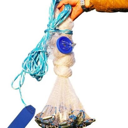 Jala Lempar Nelayan Jaring Ikan Bahan Senar Putih Dan Warna Warni