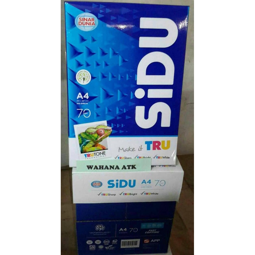 

Kertas Hvs Sinar Dunia A4 70Gr - Sidu Eceran Per Rim 500 Lembar