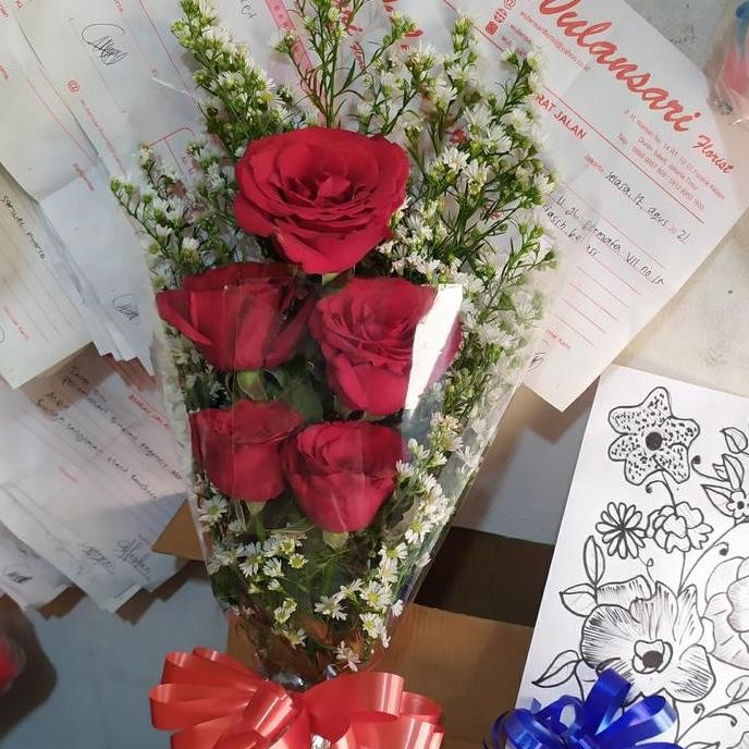 buket mawar merah | bunga mawar merah