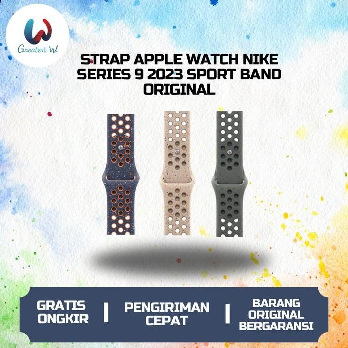 Strap Apple Watch Nike Series 9 2023 Sport Band Original 45MM murah