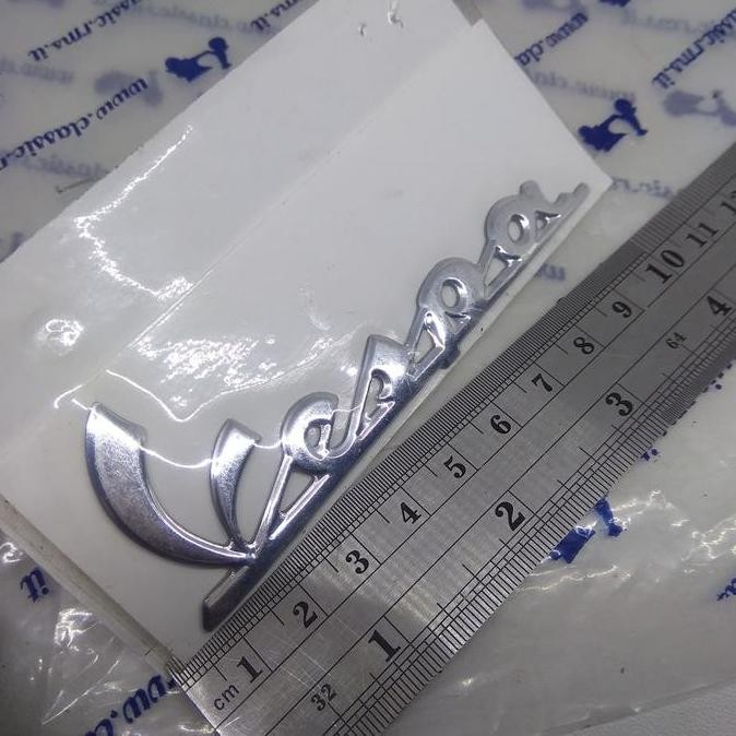 stiker resin emblem vespa px 150 silver chrome import variasi samping