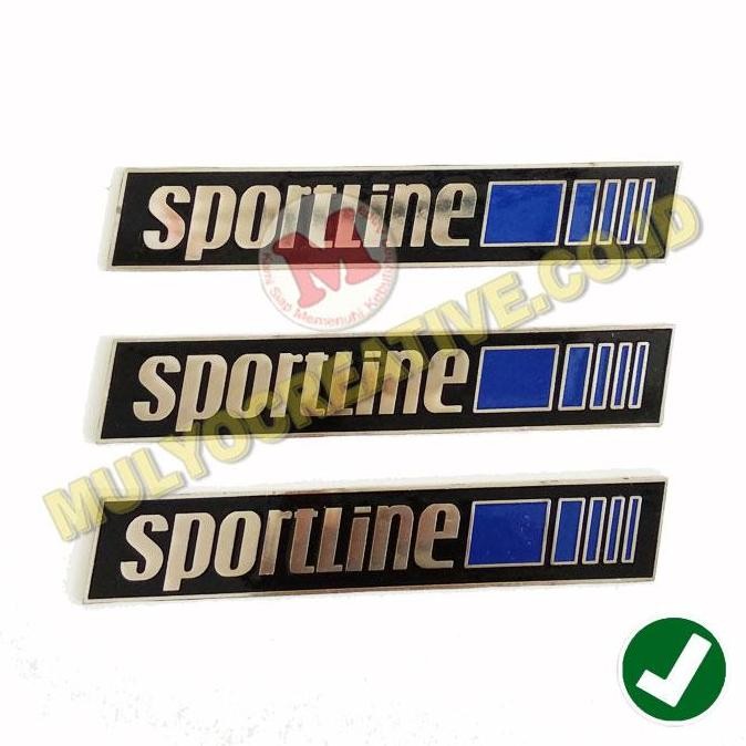 plat emblem motor mercedes w201 w124 logam stainless sportline