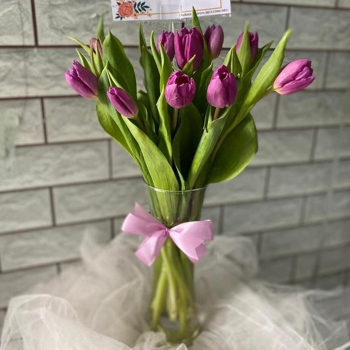 bunga tulip segar asli