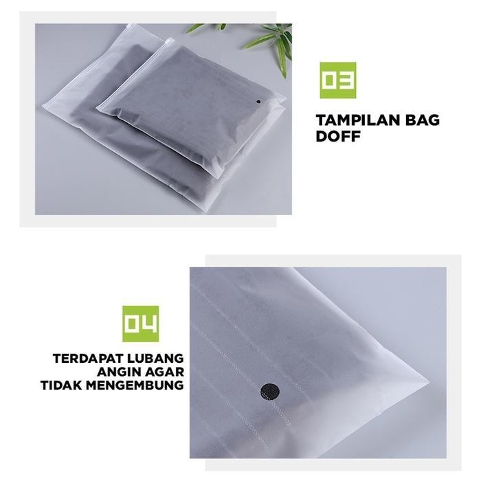 Gbs Paket 10 Pcs Tas Zipper Lock Pouch Serbaguna / Zipper Storage Bag / Kantong Plastik Zipper Lock 