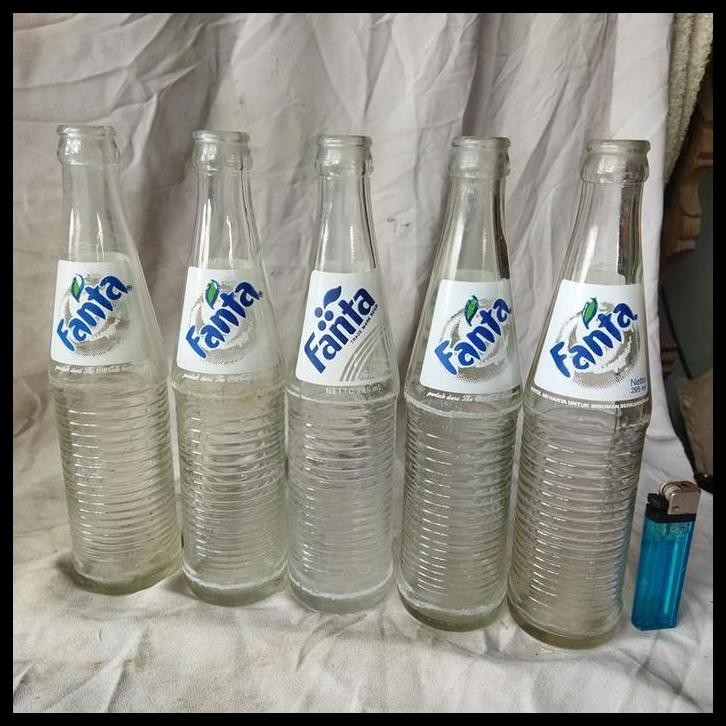TERMURAH PAJANGAN VINTAGE 5 BOTOL FANTA KACA BELING JADUL 
