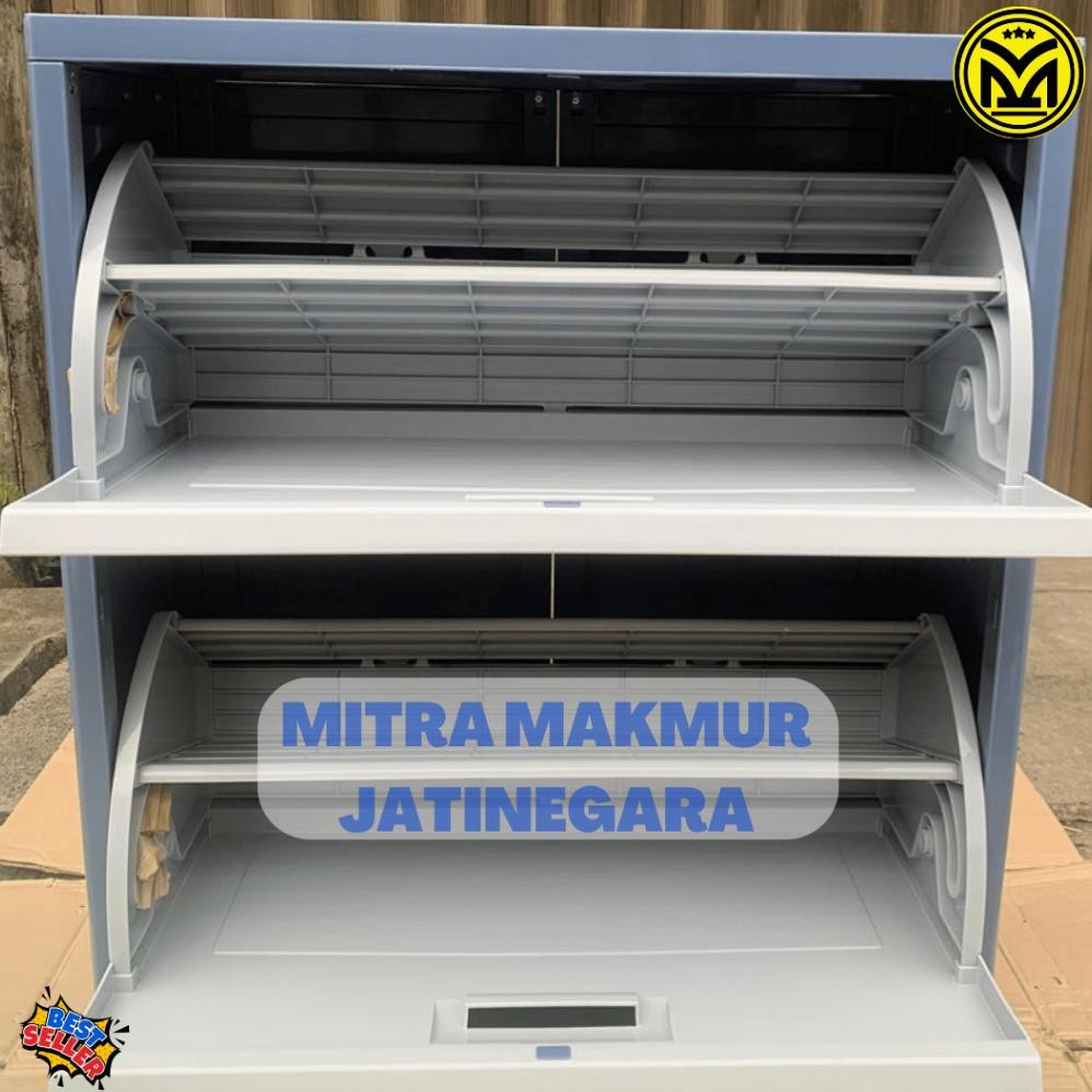 Khusus Kargo - Lion Star Lemari Plastik Sepatu Optima Shoes Cabinet A-80 Rak Sepatu Tertutup Lion St