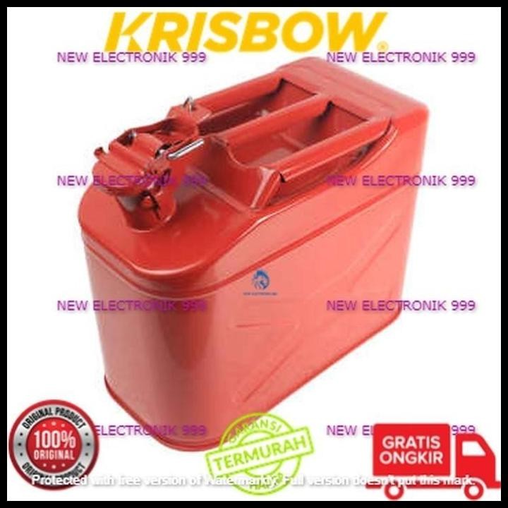 BEST DEAL KRISBOW JERRY CAN METAL RED 10L 10332765 