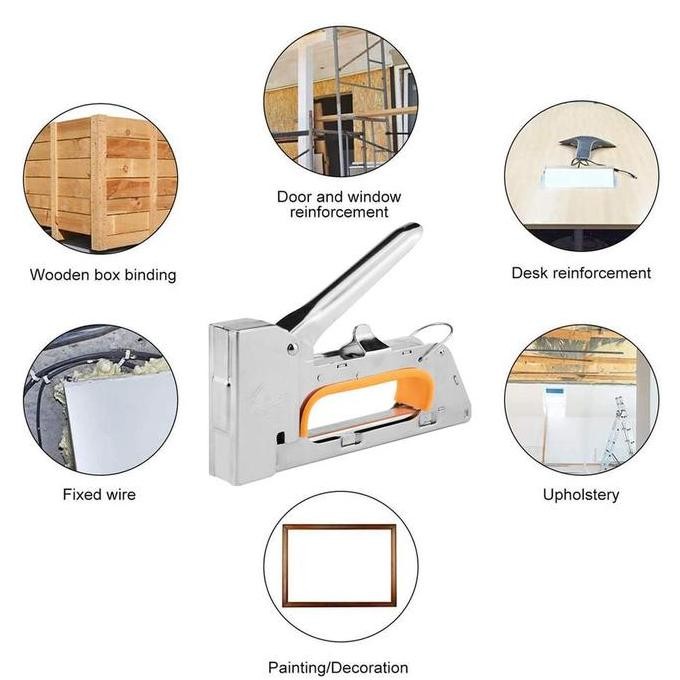 

ready !!! Alat Staples Tembak Kertas Kayu Jok Motor Gun Tacker Steples Hekter Stapler Tembak Guntacker