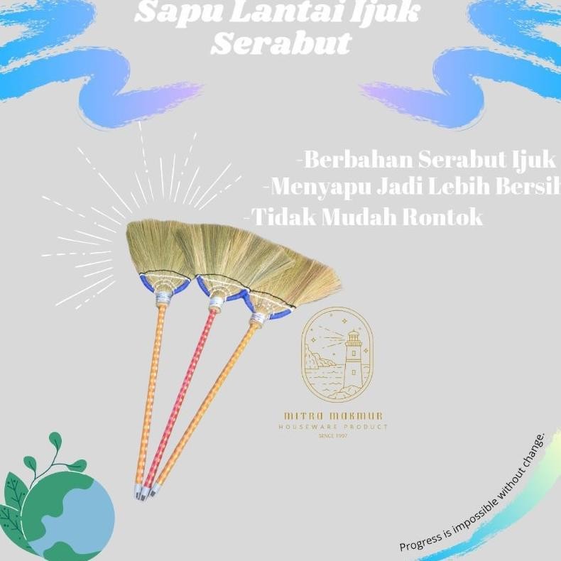 Sapu Ijuk Raskam / Sapu Ijuk Rumput / Sapu Lantai / Sapu Jadul / Floor Broom Rumput Viral