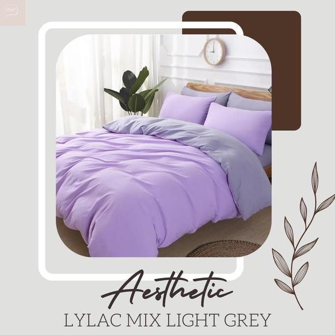 Bedcover Set Two Tone Selimut los Bad Cover Sprei 90x200x20