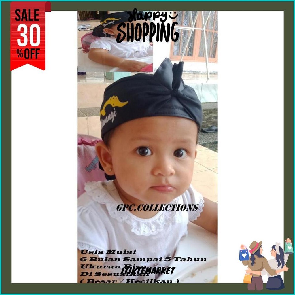 Blangkon Sunda Putra Silihwangi / Ikat Kepala Sunda Silihwangi Anak / Blangkon Silihwangi Bayi Bayar