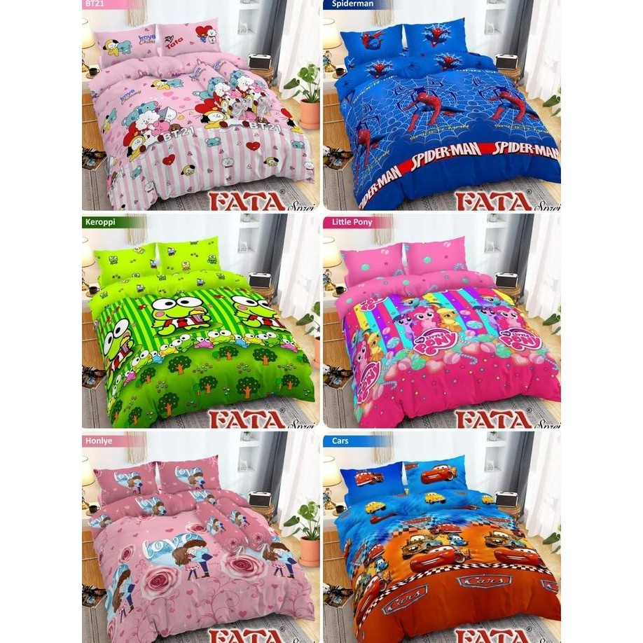 FATA BEDCOVER SET KARAKTER ANAK KING 180X200X20 & QUEEN 160X200X20