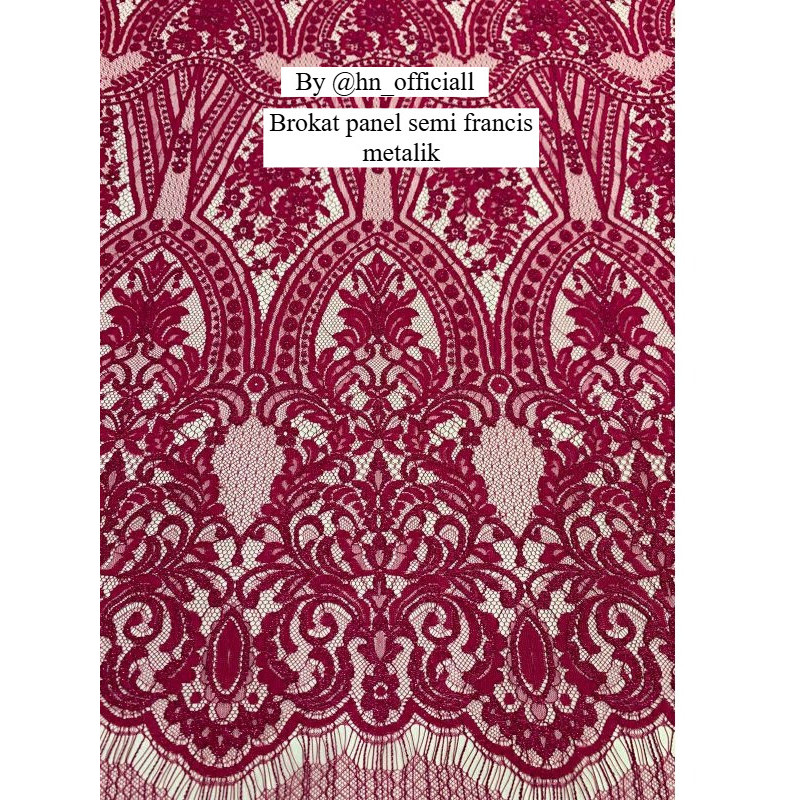 BROKAT LACE PANEL 3D METALLIK