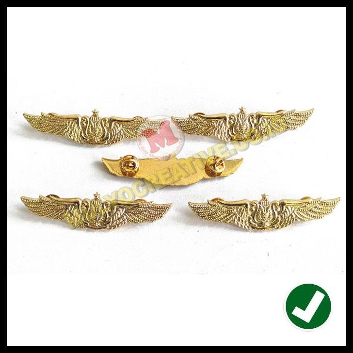 BEST DEAL PIN WING BREVET KORSIK AU WING KORPS MUSIK TNI ANGKATAN UDARA
