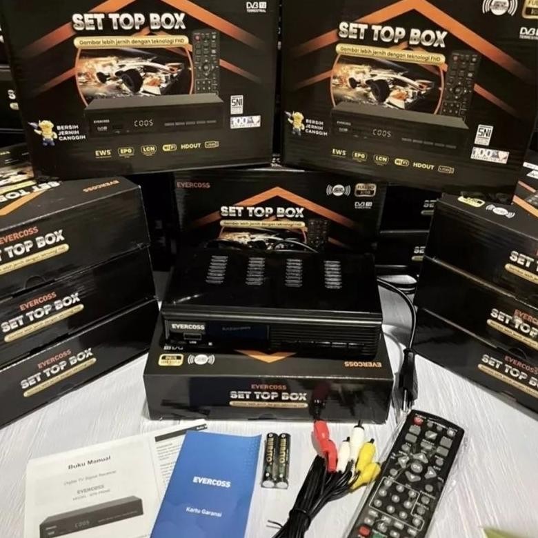NEW ORIGINAL STB EVERCROSS TV RECIEVER DIGITAL TERMURAH [terbaik][terlaris]
