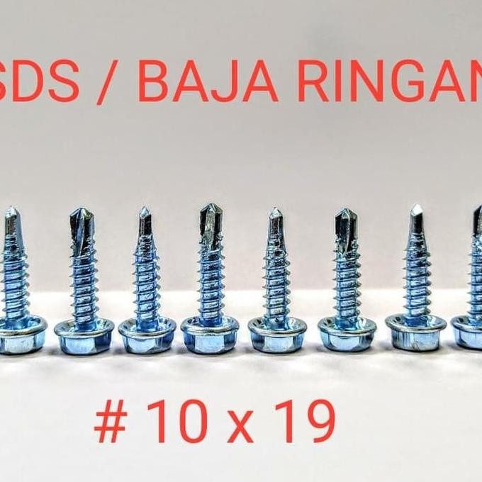 HOT SALE Roofing Baja ringan Skrup Baja ringan 10x19 Isi 1000pcs