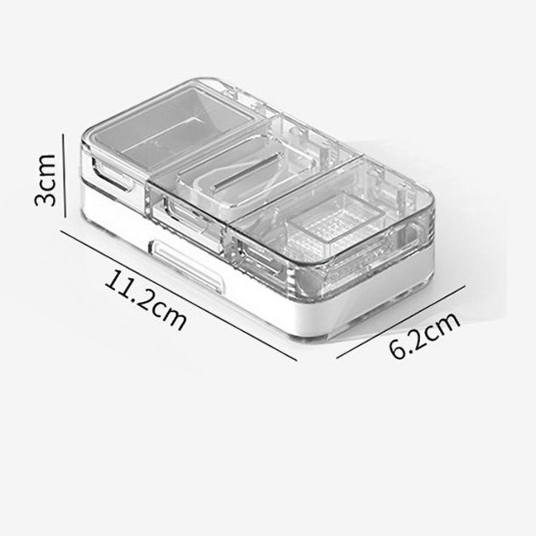 Special Tempat Kotak Obat Besar Alat Pemotong Obat Tablet Portable Tempat Obat Travel Pill Cutter Ew