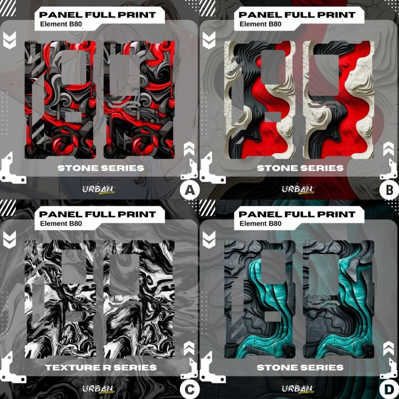 

*Premium Quality* Dekorasi 3d B80 Colours Element Series By Urban District G4 Garskin Custom Stiker Maxdecal Bkn Case COD