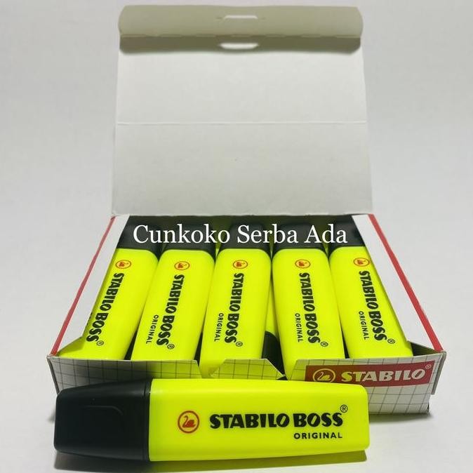 

HIGHLIGHTER / STABILO BOSS YELLOW NO.70/24 / 1 BOX ISI 10 PCS