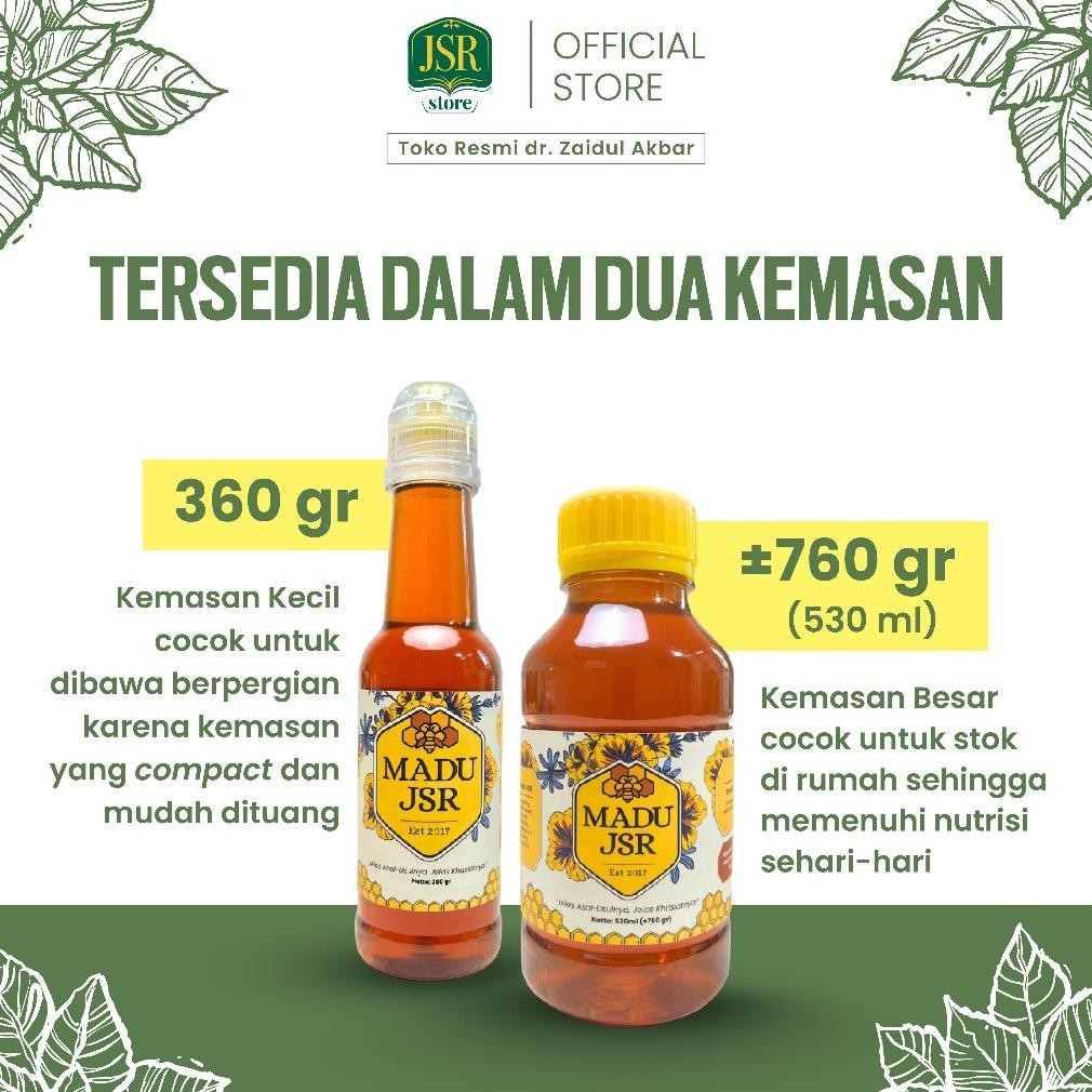 

Madu Jsr Dr Zaidul Akbar Dan Murni 360Gram 760Gram