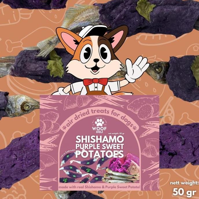 

Promo WoofDeli SHISHAMO PURPLE SWEET POTATO | DehydratedTreats | SnackAnjing COD