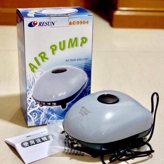 RESUN AC-9904 POMPA UDARA AERATOR 4 LUBANG AQUARIUM AIR PUMP AC 220V