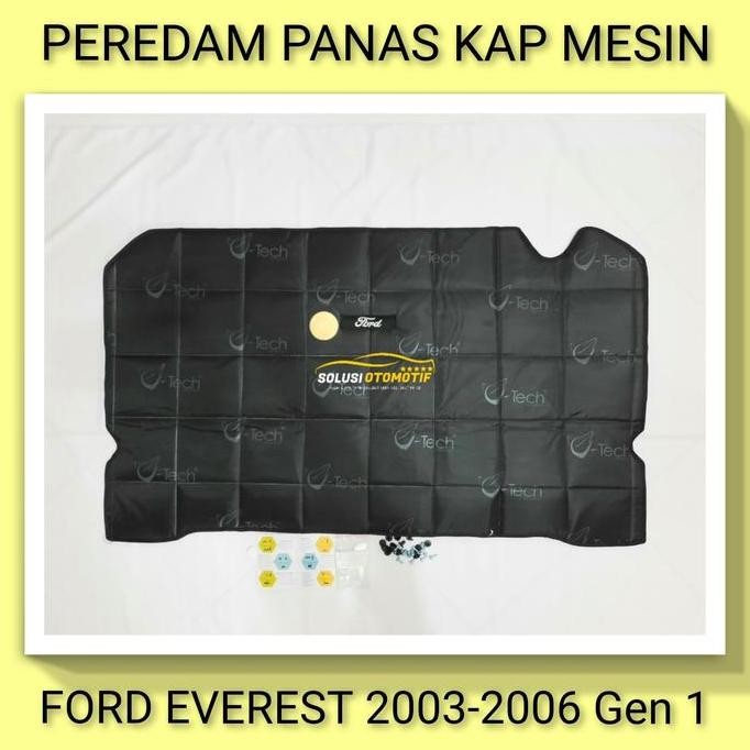 Peredam Kap Mesin Ford Everest Mobil VTECH + Bonus Klip Panas Kap Mesin