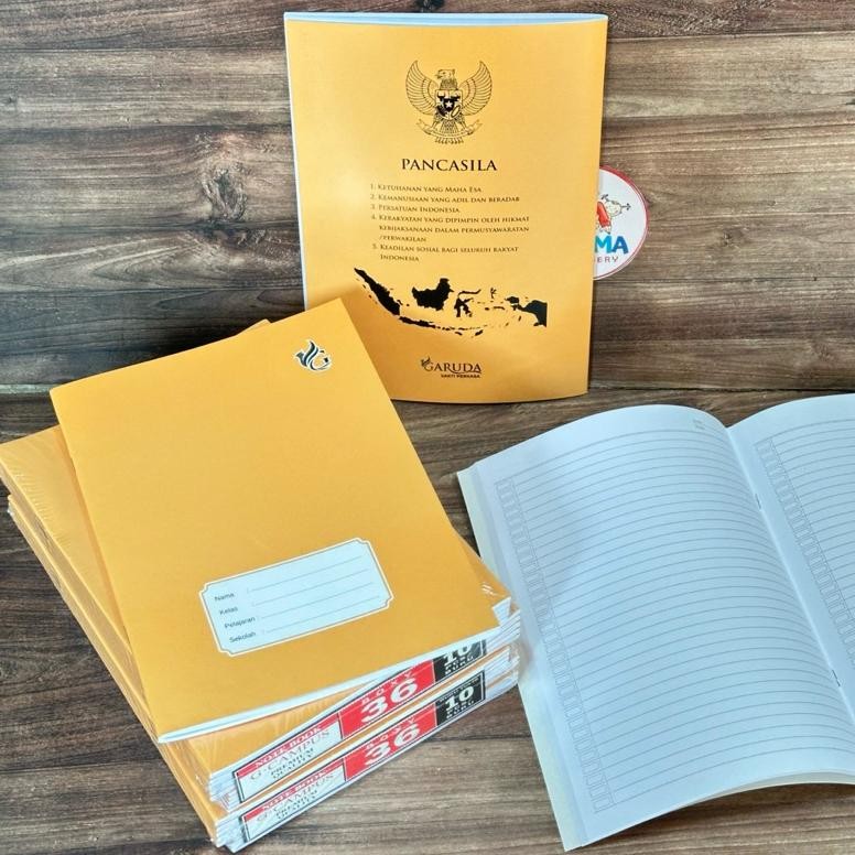 

Buku Tulis Campus 50 Lembar Caver Sampul Coklat GARUDA Isi 10 Buku Tulis