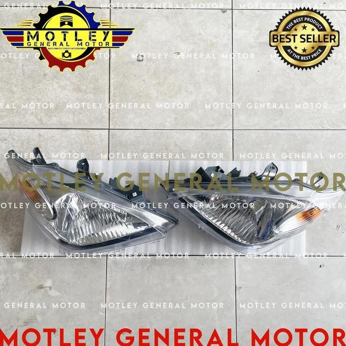 LAMPU DEPAN HEAD LAMP HEADLAMP LAMPU UTAMA AVANZA XENIA VVTI 2007 2008 2009 2010 2011 ORIGINAL MERK 
