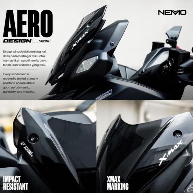 Windshield Visor Yamaha Xmax Connected 2023 Nemo Model Eropa Original