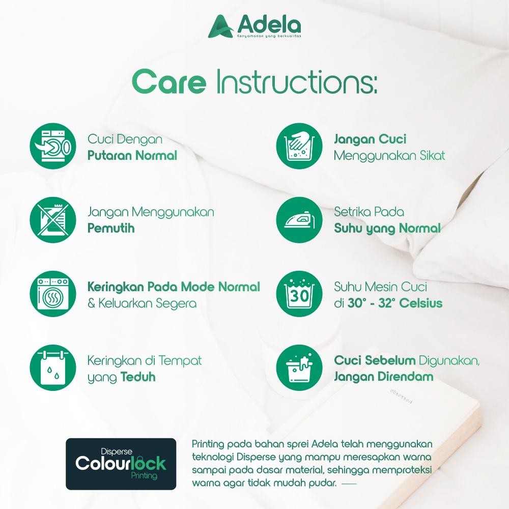 Adela Sprei Set POPPY - Sprei Set Tanpa Bedcover